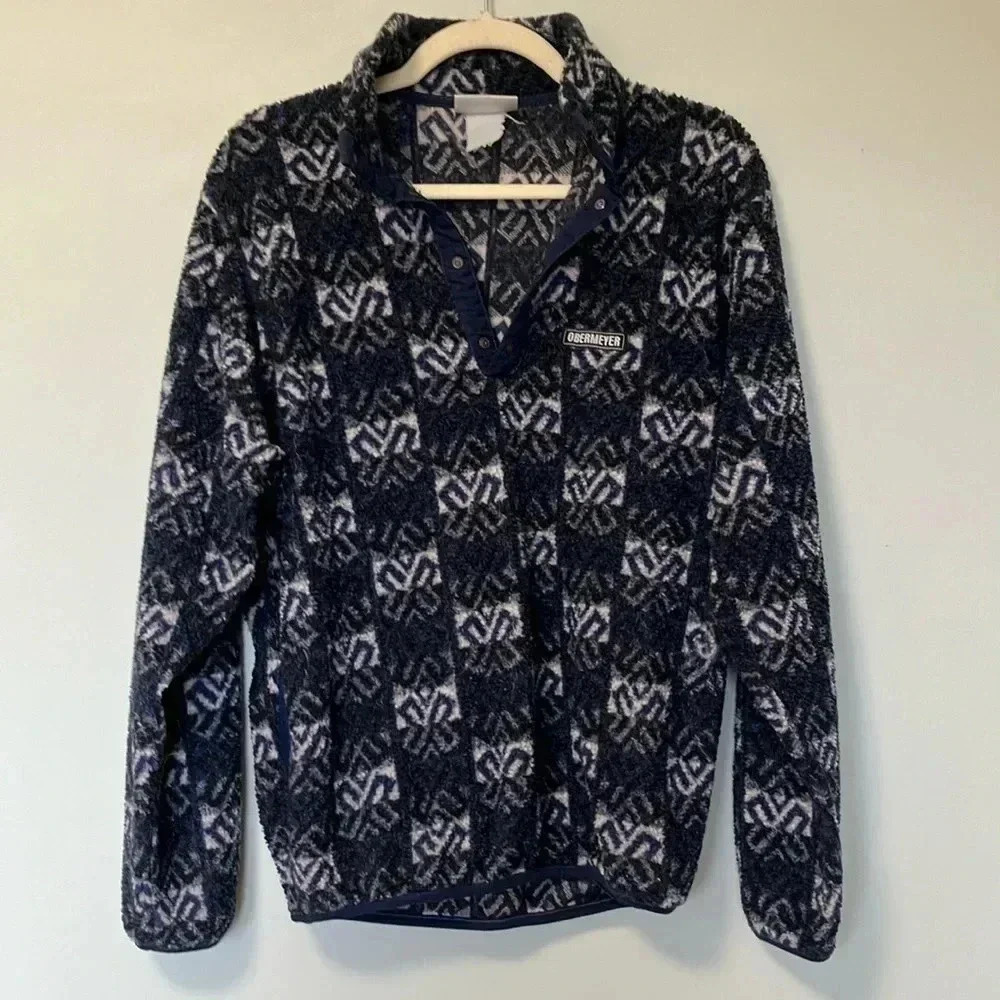 Obermeyer vintage fleece quarter button fleece pullover
